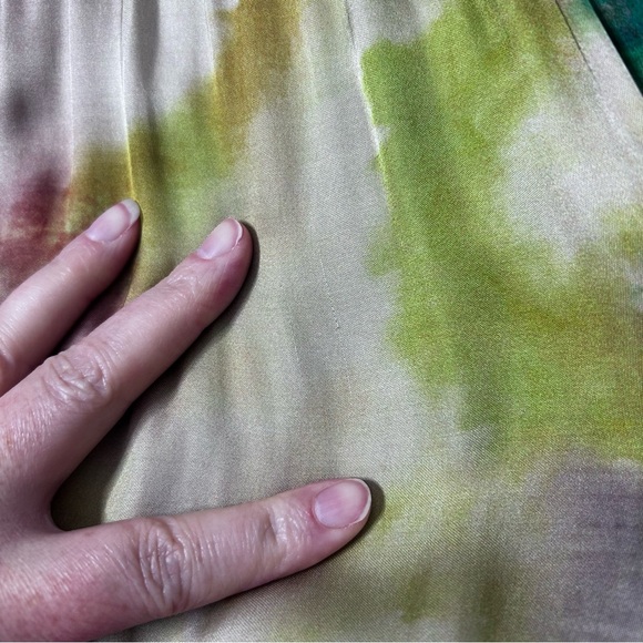 NWT Anthropologie Multicolor Midi Long Sleeve Tie Front Shirt Dress Size Large - Picture 15 of 15